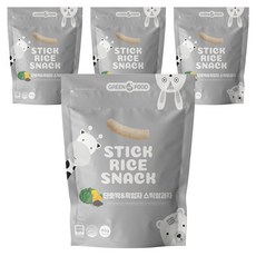 GreenOnefood Stick Rice Snack米果棒, 甜南瓜黑芝麻, 4個