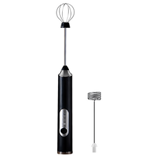 Mixer 手持自動咖啡打泡器/304不鏽鋼奶泡器/拿鐵 拉花 攪拌器 黑色, 1個