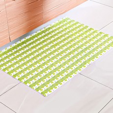 自黏式吸濕防滑墊 PVC防水地墊, 60.5 x 45cm, 幸運四葉草, 3個