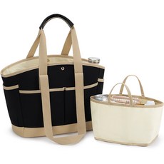 ADDEDIT Raffine 大容量帆布尿布包 + 內袋組合, 黑色