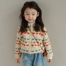 Arbe 女童 Ade 愛心開襟衫