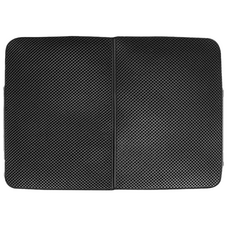 skylife 貓砂墊 無毒EVA材質 洞口約0.5cm 小號尺寸約40*50cm, 大(70 x 55cm), 黑色, 1個