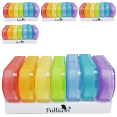 Fullicon 護立康 7日彩虹保健盒 PP(聚丙烯共聚物) 尺寸10.3 x 6 x 4.5cm, 5個