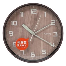 Kinyo 北歐風木紋掛鐘 CL-156 11吋