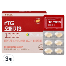 신신제약 rTG 오메가3 1000, 3개, 60정