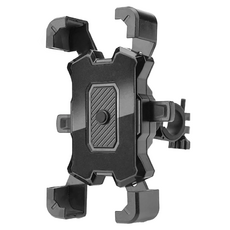 機車手機架 五代再加固, 鏡座款/車把款, 2022最新款式, 黑色