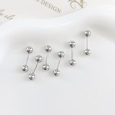 젤루나 (6P세트) 전체써지컬 기본 베이직 구슬 귀꾸 심플 레이어드 스터드 아웃컨츠 룩 귓바퀴 바벨 볼 피어싱 P-07-10 8-5mm