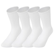 Actifit 日常無縫運動輕量中筒襪4雙組, 1套, 白色, 白色, 白色, 白色