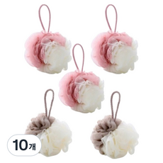 원이네 투톤 컬러 샤워볼 랜덤발송, B타입, 10개, 1개입