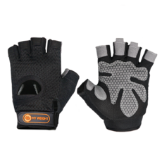 MY WEIGHT 網眼健身手套 雙手套組, 黑色