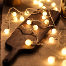 造型燈串 圓球燈串 LED銅線燈串 電池款/USB款 防水 可彎曲 環保 壽命長, 暖白, 1組