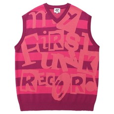 cavish 男女通用 FUNK RECORD JACQUARD KNIT VEST