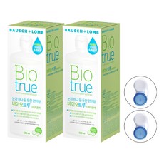 바이오트루 다목적용액 렌즈 세정액 + 렌즈 케이스 1p, 500ml, 2개