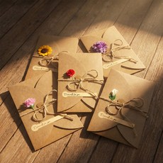 Lead home 花朵留言卡5件組, 大, 1套