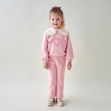 WALTONKIDS 兒童愛心蝴蝶結領刷毛套裝