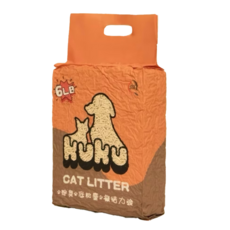 KUKU 天然豆腐貓砂, 6L 超強凝結力, 可沖馬桶, 2.5kg, 2包