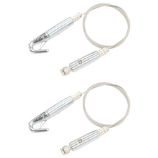 타공판 천장 레일용 와이어 액자걸이 원터치 대, 실버, 2개