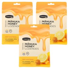 콤비타 UMF 10플러스 마누카꿀 로젠지 프로폴리스 레몬 사탕, 180g, 3개
