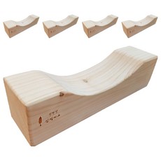 친환경편백아트 프리미엄 편백 통원목 사각목침 중, 혼합색상, 5개