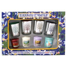 YANKee CANDLe 香氛蠟燭禮物組, Black Cherry+Clean Cotton+Lemon Lavender+Bahama Breez, Multi-color