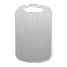 雙面廚房菜砧板 加厚不易滑 邊緣水槽設計 防滑包邊環保TPE, 40 x 25cm, 顏色隨機, 1入