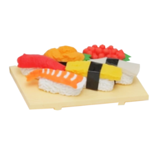 Iwako 造型橡皮擦 生魚片壽司 Set, 包裝長15x寬9.3cm, 適用年齡: 3歲以上, 1組