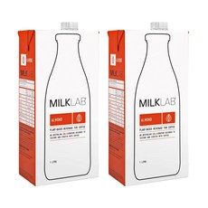 MILKLAB 嚴選杏仁奶, 澳洲麥當勞、星巴克指定使用, 比現有產品多出50%的杏仁成分, 醇厚堅果香, 純素也可安心飲用, 1L, 2瓶