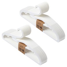 OBJET NUVO 節省空間防滑天鵝衣架, 雪白色, 20個