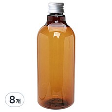 Glassdomae DN500 棕色飲料容器 鋁製銀蓋, 500ml, 8個