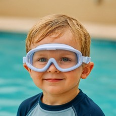 JANGSABU 兒童用寬版泳鏡, 薄荷綠, 1個