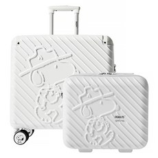 Peanuts X Qrang 西雅圖史努比 登機用化妝箱+行李箱組合