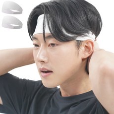 YueseoMu Air-fit 運動髮帶, 白色, 2個