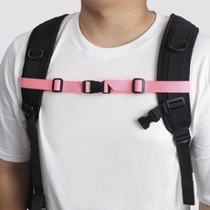 리빙홈디테일 가방 흘러내림 방지 고정 버클 스트랩 체스트 벨트, 핑크, 1개