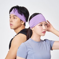 리빙홈디테일 땀흡수 스포츠 헤어밴드, 퍼플, 2개
