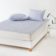 라뽐므 브리즈 인견 시어서커 여름 밴딩 패드, 오션퍼플