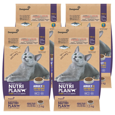 동원뉴트리플랜 어덜트 고양이 플러스 건식사료, 참치, 1.5kg, 4개