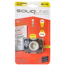 SOLIDLINE SH2 調焦頭燈，IP54防水，200流明，帶紅光, 1個