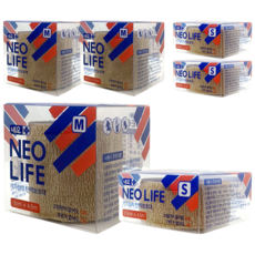 네오 라이프 자가점착 탄력 보호대 소형 S 2.5cm + 중형 M 5cm 세트, 3세트