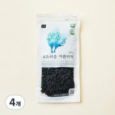 유기식품 인증 부드러운 자른미역, 200g, 4개