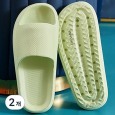 라이프란스 층간소음 방지 사무실 EVA 쿠션 실내화, 그린, 2개