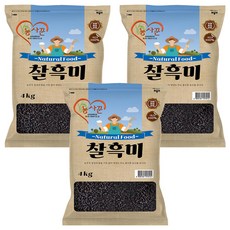 농사꾼 찰흑미, 4kg, 3개