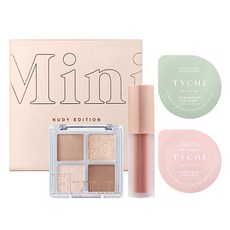 Flynn Mini Nudy Edition彩妝保養組, #01(眼影盤)+#204(唇釉)+提亮霜+鎮定霜, 1組