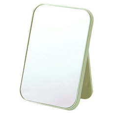 摺疊化妝鏡, 背面弧形凹槽, 可直立使用, 四色可選, 21*14cm, 北歐綠, 1個