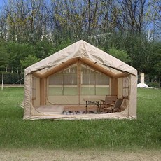 휴고 글램핑 대형 울트라 맥스 7.5 에어 텐트, 베이지, 7~8인용