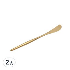 歐風純色餐具-304不鏽鋼-土豪金-奶油刀, 拉絲工藝打磨 耐久使用 質感佳 易清洗, 2支