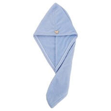 Thebudeul乾髮帽毛巾 25*65cm, 1個, 天藍色