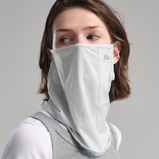 휠라골프 UV 차단 메쉬 쿨 마스크, 라이트 그레이, 1개