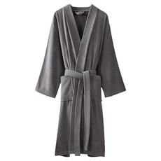 理享家 五星飯店指定款 純棉 七分袖 XL(125 x 65cm) 高品質吸水 浴袍, 灰色, 1件