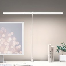 planlux Motifro 寬版 LED 夾式檯燈, 白色