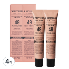 더블유드레스룸 퍼퓸 핸드크림 피치블러썸, 50ml, 4개